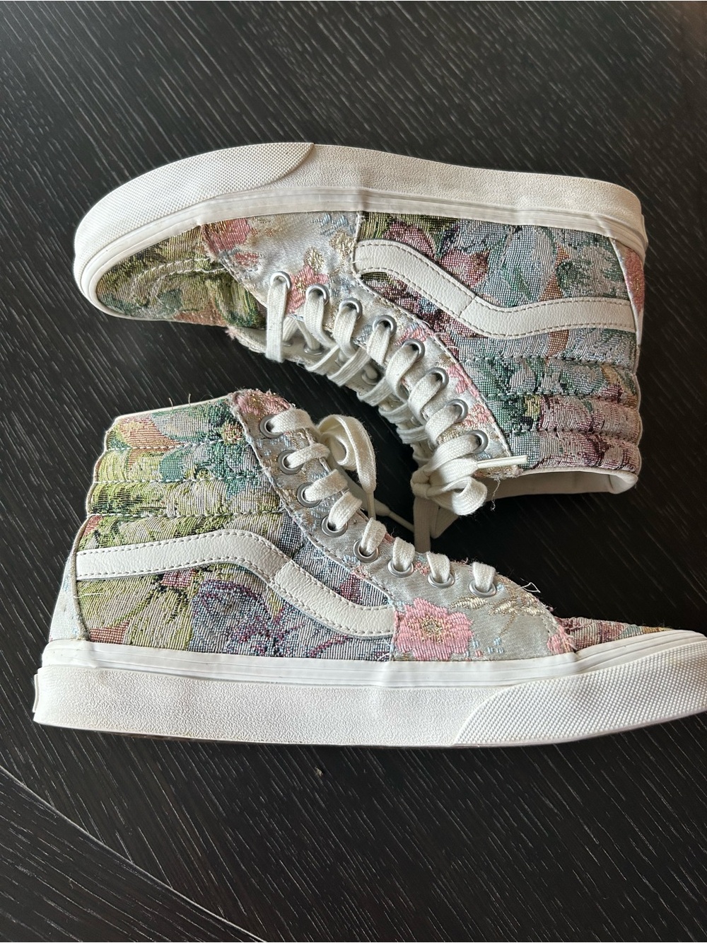 Vans Sk8 Floral Brocade Tapestry High Tops Size Womens 7.5